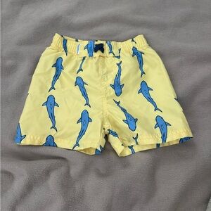 RuggedButts Yellow Kids Swim Trunks 3T